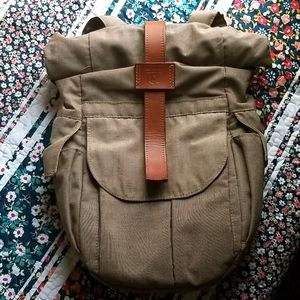 Canvas & Leather Backpack Rucksack